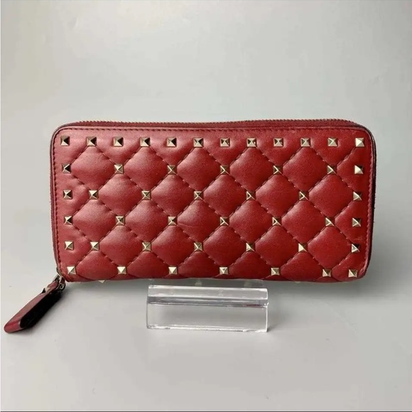 Valentino Rockstud Long Zip Around Wallet - Picture 2 of 10